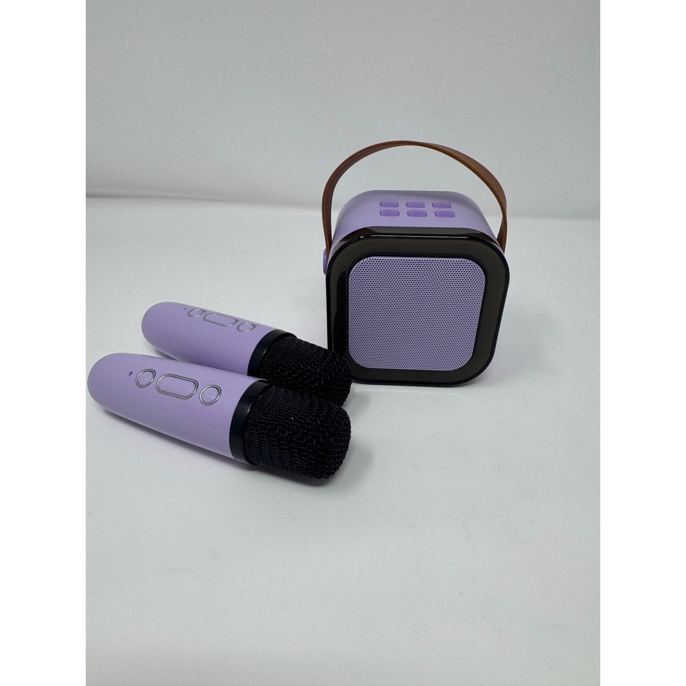 Karaoke Machine for‎ Kids Wireless Portable Mini Purple Bluetooth TESTED WORKS